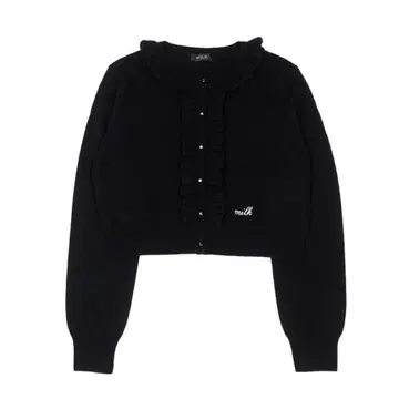 MILK 프릴 풀 가디건 CD 블랙