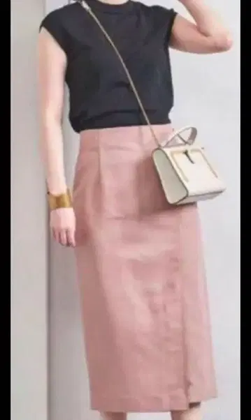 코튼 타이트 스커트 새상품급 더스티 핑크