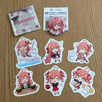 사쿠라 미코 스시로 피크 컴플리트 전 6종 세트 컴프와 캔 배지 1종