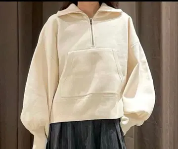 새상품급 niko and - 메이크 스태프 하프 ZIP 풀오버 M