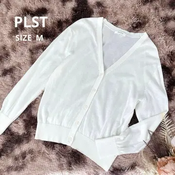 새상품급 플라스테 가디건 긴팔 냉방병 예방 심플 시원함 화이트 M