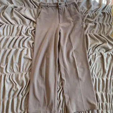 핑크 베이지 와이드 팬츠