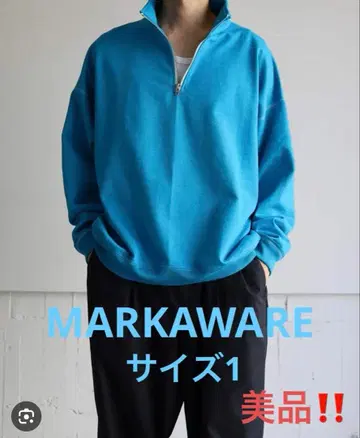 markaware 오가닉 코튼 맨투맨 Azure Blue