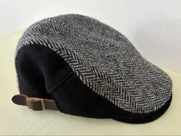 Harris Tweed 헌팅 모자 블랙/그레이