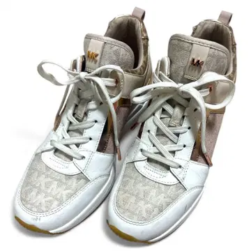 마이클코어스 하이컷 스니커즈 7M 24cm 핑크 골드 화이트