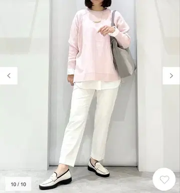 [택 포함 새상품] UNFILO/코튼 캐시미어 니트 크루넥 스웨터