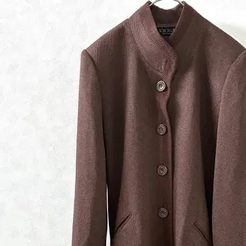 SCHON.LALA 노카라 자켓 롱 포켓 부착 사이드 슬릿