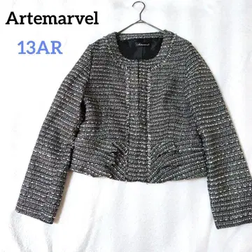 아르테 마블 노카라 트위드 자켓 세레모니 수트 빅 사이즈