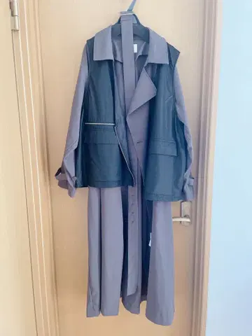 MURUA 베스트 레이어드 트렌치코트