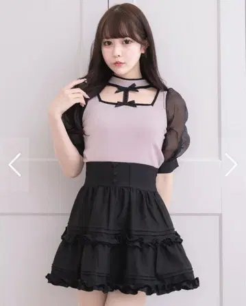 [ pium ] 사다리 레이스 초커 니트