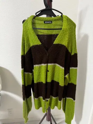 shesame 가디건 M 사이즈 그린/브라운