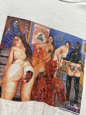 exodus 아트 프린트 T셔츠 L