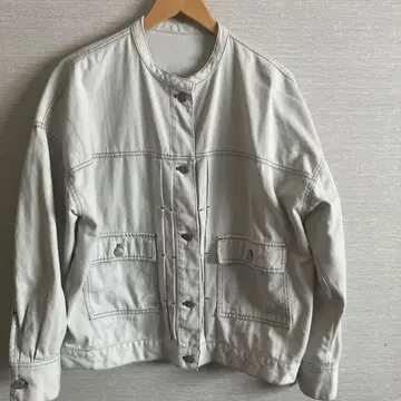 라이트 그레이 코튼 자켓 L 사이즈