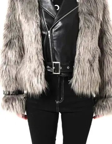 GYDA 에코 퍼 라이더 자켓 그레이