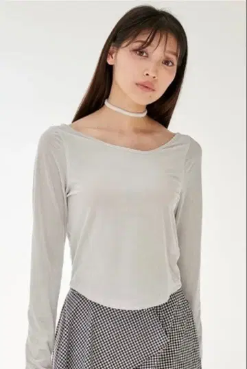 snidel 심플 플로키 벨로아 상의 끈 포함