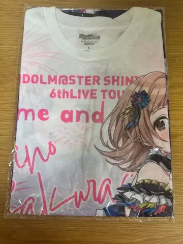 새상품 L 사이즈 사쿠라기 마노 공식 풀 그래픽 T셔츠