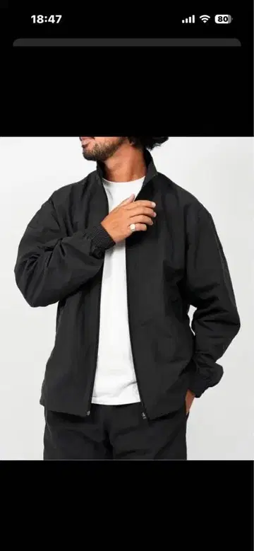 OVY Recycled Nylon Zip-up Jacket BLACK