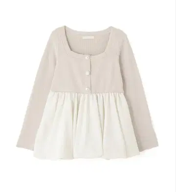 PROPORTION BODY DRESSING 벌룬 리브 니트