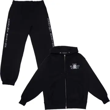 [ KRHYME DESIGN ] HOODED ZIP SWEAT SETUP