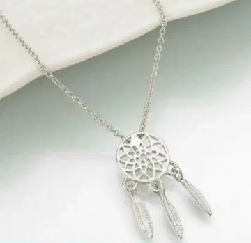드림캐처 목걸이 실버