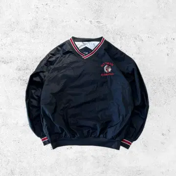 Sport-Tek 자수 로고 나일론 V넥 풀오버 블랙 L~XL