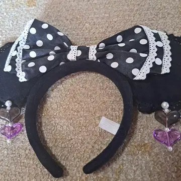 디즈니 머리띠 귀찌 블랙 미니 레어