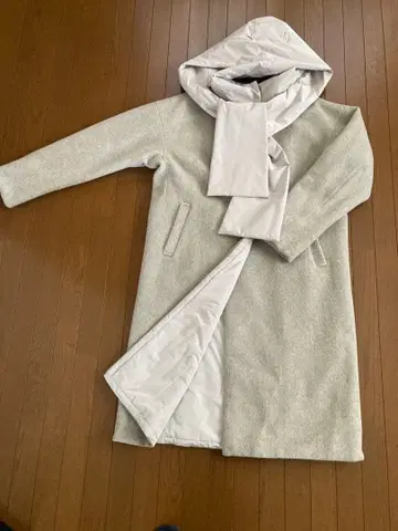 두클라쎄 리버서블 라이트 그레이 롱 코트 L