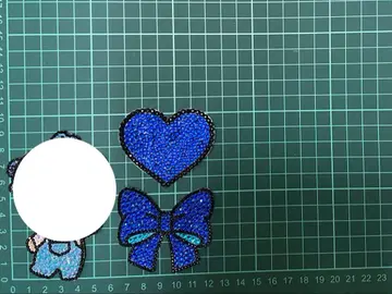 부채 데코 데코 부품 스카이블루 파랑