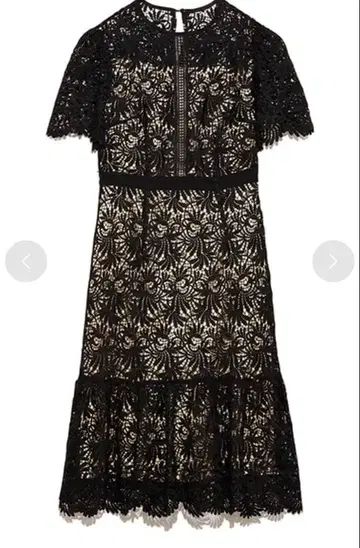 CELFORD 블랙 골드 레이스 원피스 38