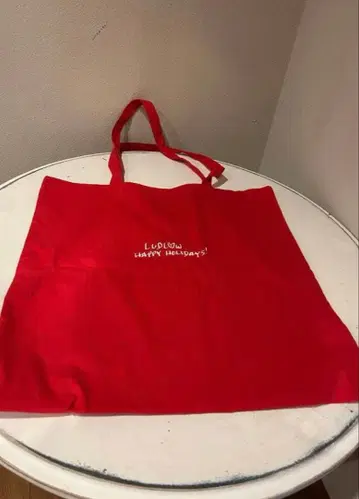 ludlow 홀리데이 한정판 쇼핑백 빨간색 빅 사이즈