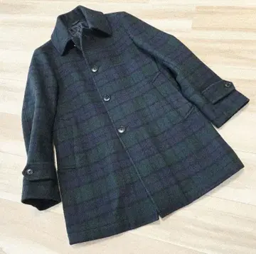 SHIPS 울 스텐카라 코트 체크 무늬