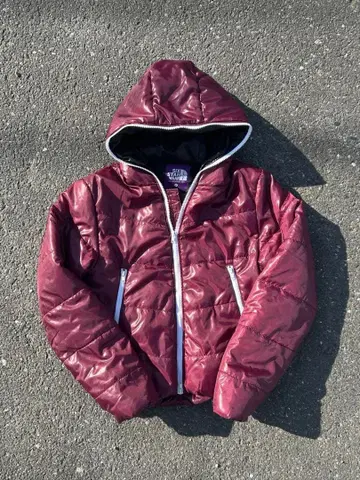 SIX STAR WEAR 버건디 다운 자켓 M