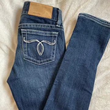 moussy 파우더 데님 스키니 24 화이트 스티치