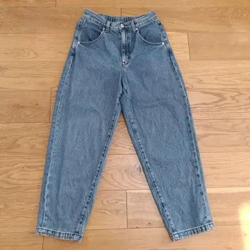 무인양품 데님 배럴 팬츠 라이트 블루 S 여성용 데님