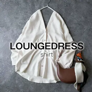 라운지 드레스 블라우스 셔츠 펄 버튼 아이보리 루즈핏 H37