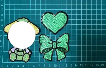 데코 부채 데코 부품 그린 스톤