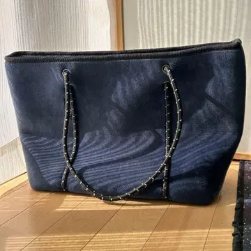 윌로우 베이 Willow Bay 벨로아 토트백 지퍼 있음 네이비