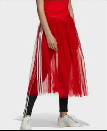 아디다스 오리지널 튤 스커트 ( M ) 레드