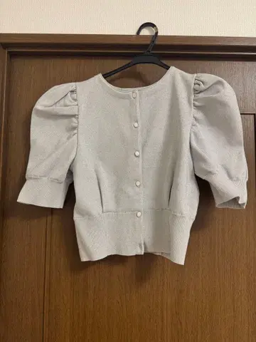 snidel 퍼프 슬리브 가디건