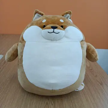 택 포함 산레몬 허그허그 쫀득 쿠션 시바견