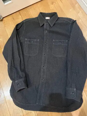 atlast&co 워크 셔츠 아뜨라스트 고품질 긴팔 데님