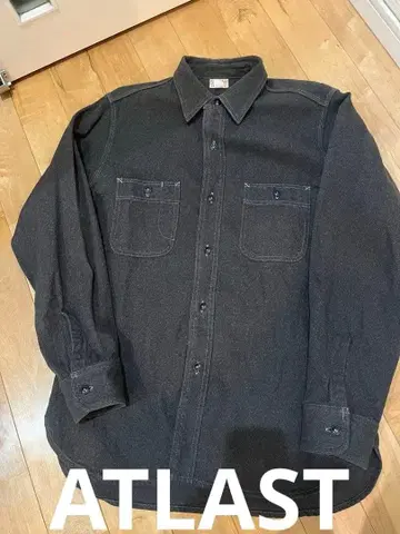 atlast&co 워크 셔츠 아뜨라스트 고품질 긴팔 데님