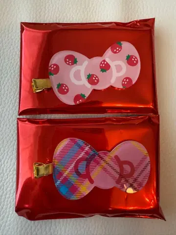 헬로키티전 리본 헤어 클립 2개 세트