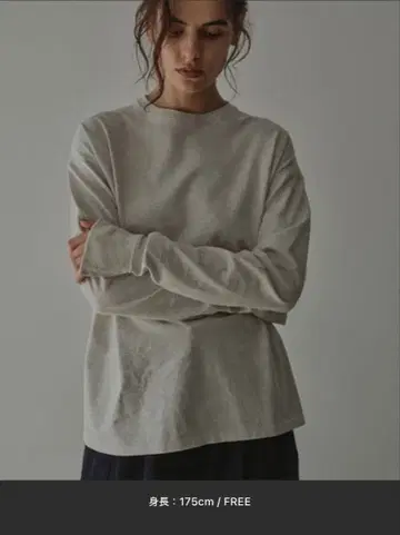 ETRE TOKYO 커프 버튼 롱 티셔츠