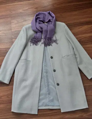 노카라 코트 11호 고급 오버코트 라이트 그레이