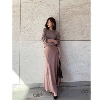 cachec 머메이드 라인 새틴 스커트