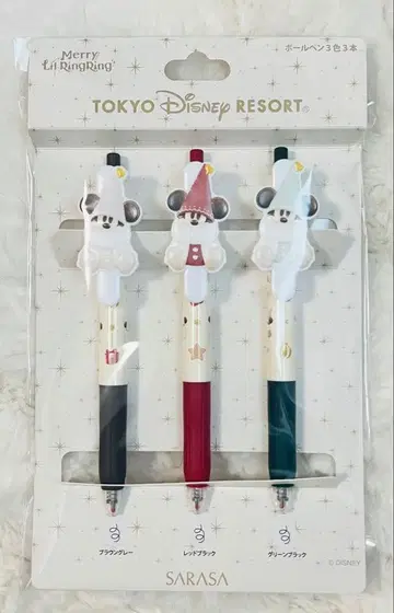 [ 디즈니 크리스마스 릴린링 3색 볼펜 3개 2025 ]