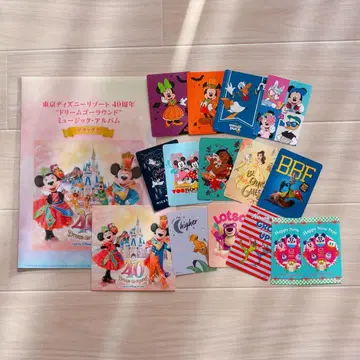 디즈니 가위바위보 카드 40주년 디자인 클리어 파일 스티커