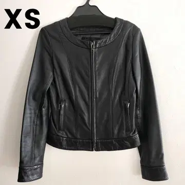 UNTITLED 언타이틀 노카라 가죽 자켓 라이더 XS 블랙