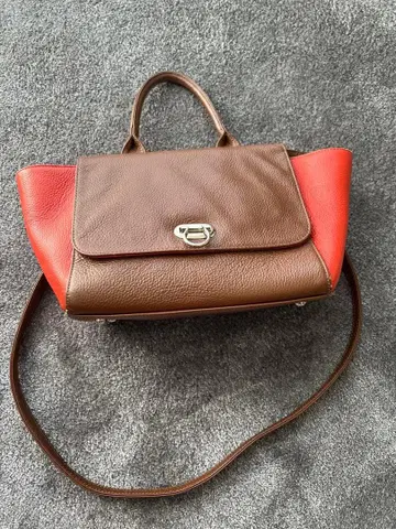 다이애나 브라운 오렌지 핸드백